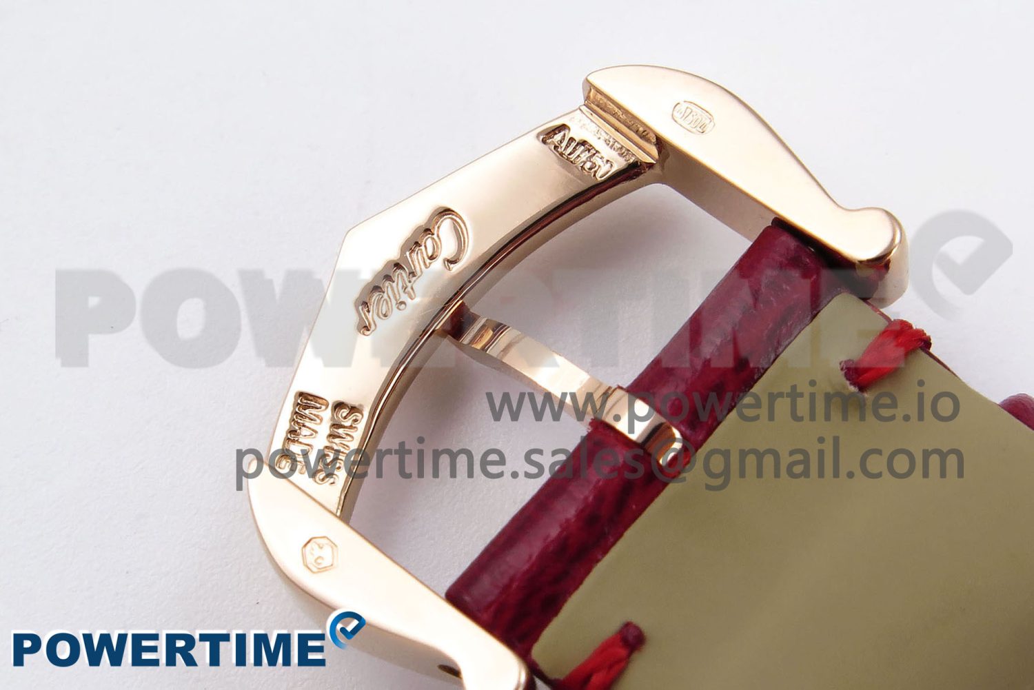Ballon Bleu 33mm RG AF 1:1 Best Edition Silver Dial Diamonds Bezel on Red Leather Strap SEIKO NH05A - Image 15
