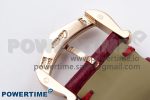 Ballon Bleu 33mm RG AF 1:1 Best Edition Silver Dial Diamonds Bezel on Red Leather Strap SEIKO NH05A - Image 15