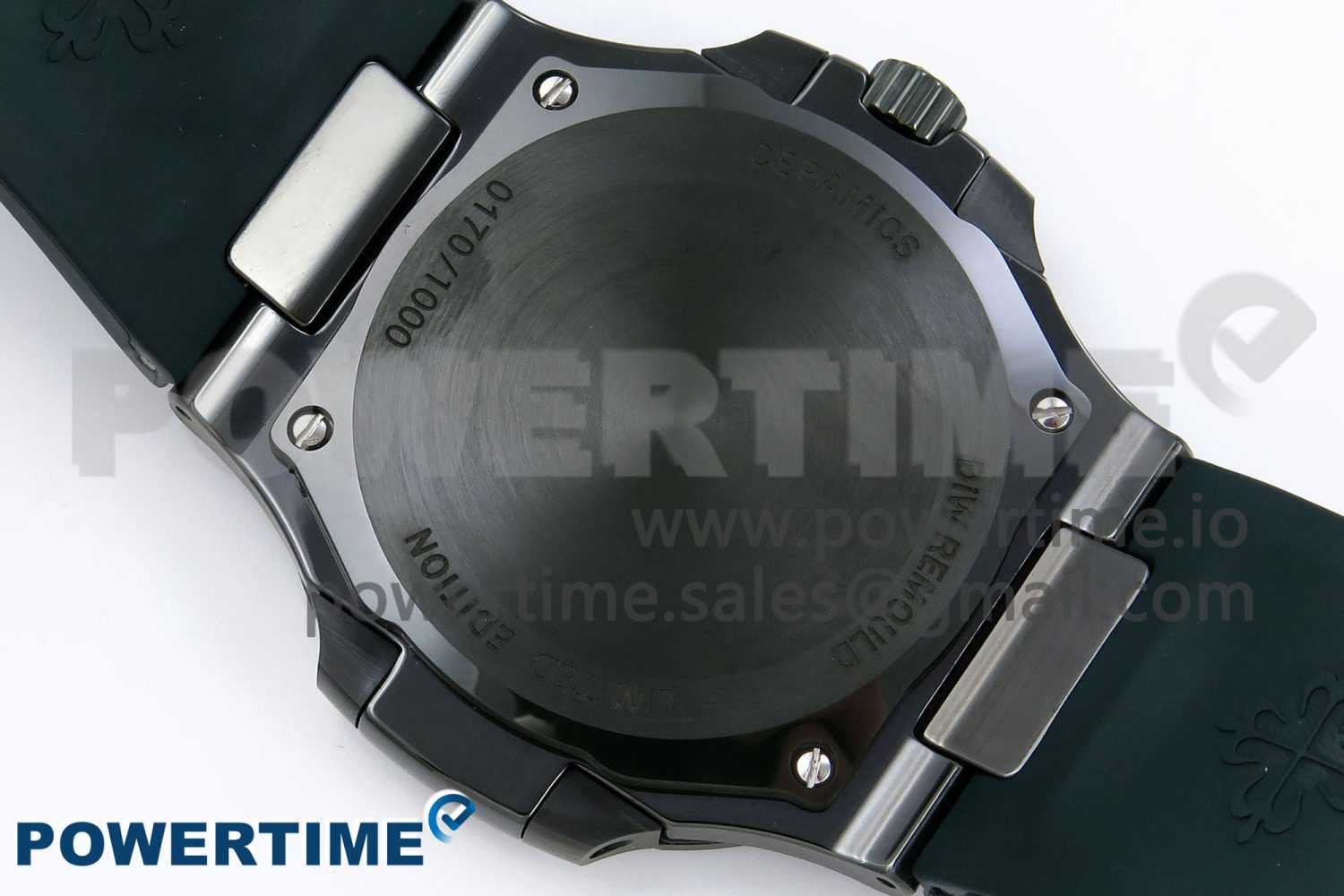 AET Nautilus 5711 Green Ceramic AMGF Best Edition White Dial on Green Rubber Strap MIYOTA 9015 - Image 10