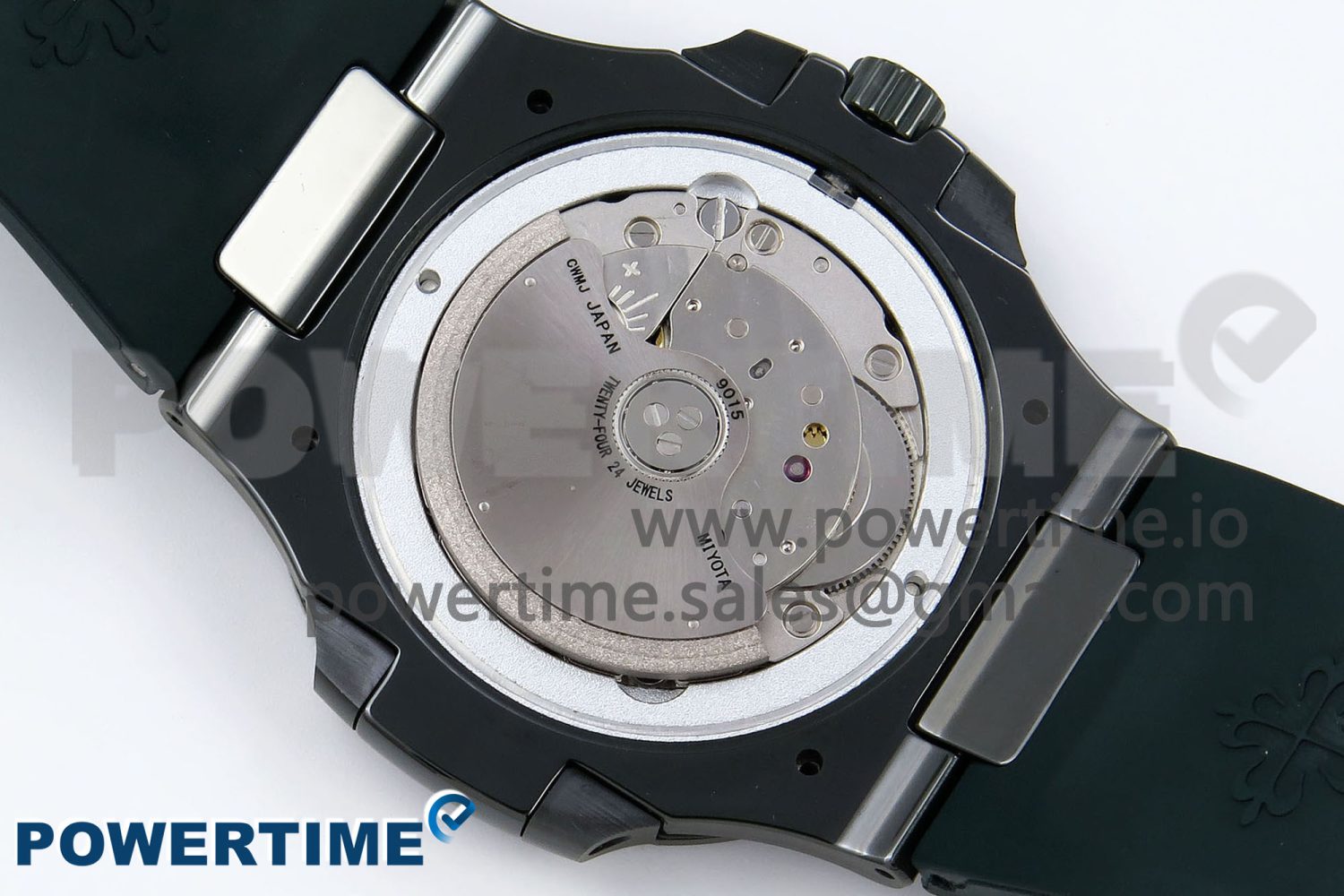 AET Nautilus 5711 Green Ceramic AMGF Best Edition White Dial on Green Rubber Strap MIYOTA 9015 - Image 9