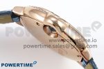 Ballon Bleu 33mm RG AF 1:1 Best Edition RG Dial Diamonds Bezel on Blue Leather Strap SEIKO NH05A - Image 14