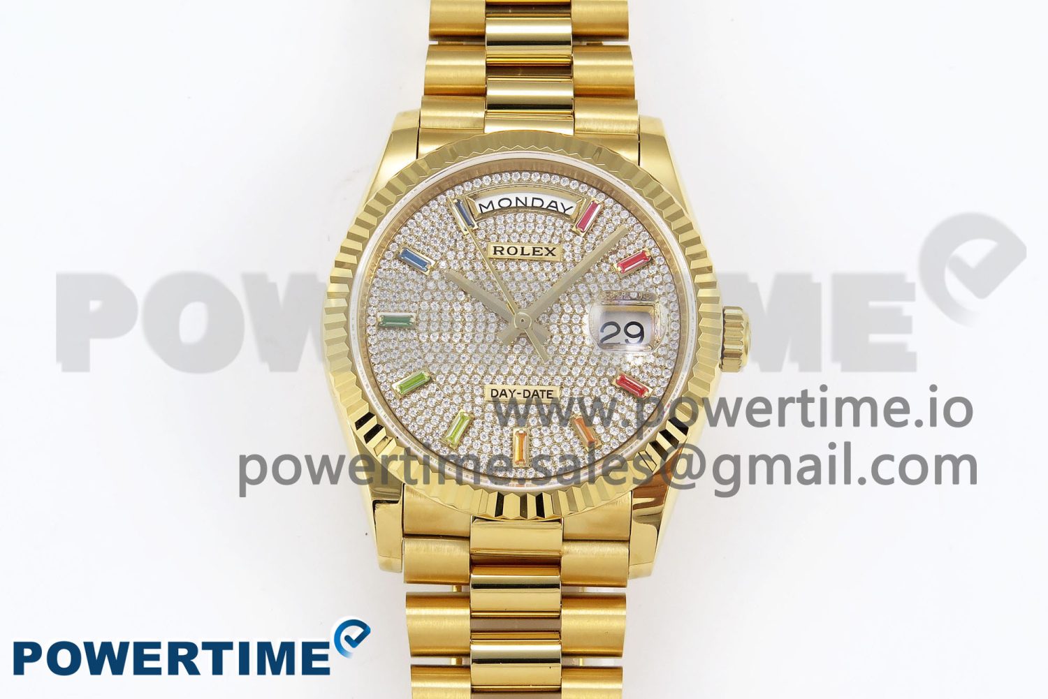 Day Date 36 YG TWSF Best Edition Diamonds Dial on YG Bracelet A2836 - Image 1
