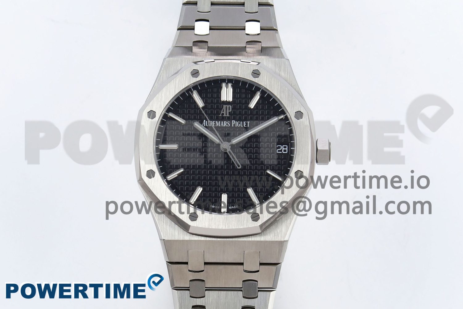 Royal Oak 41mm 15500 SS SF 1:1 Best Edition Black Dial on SS Bracelet SA4302 Super Clone - Image 1