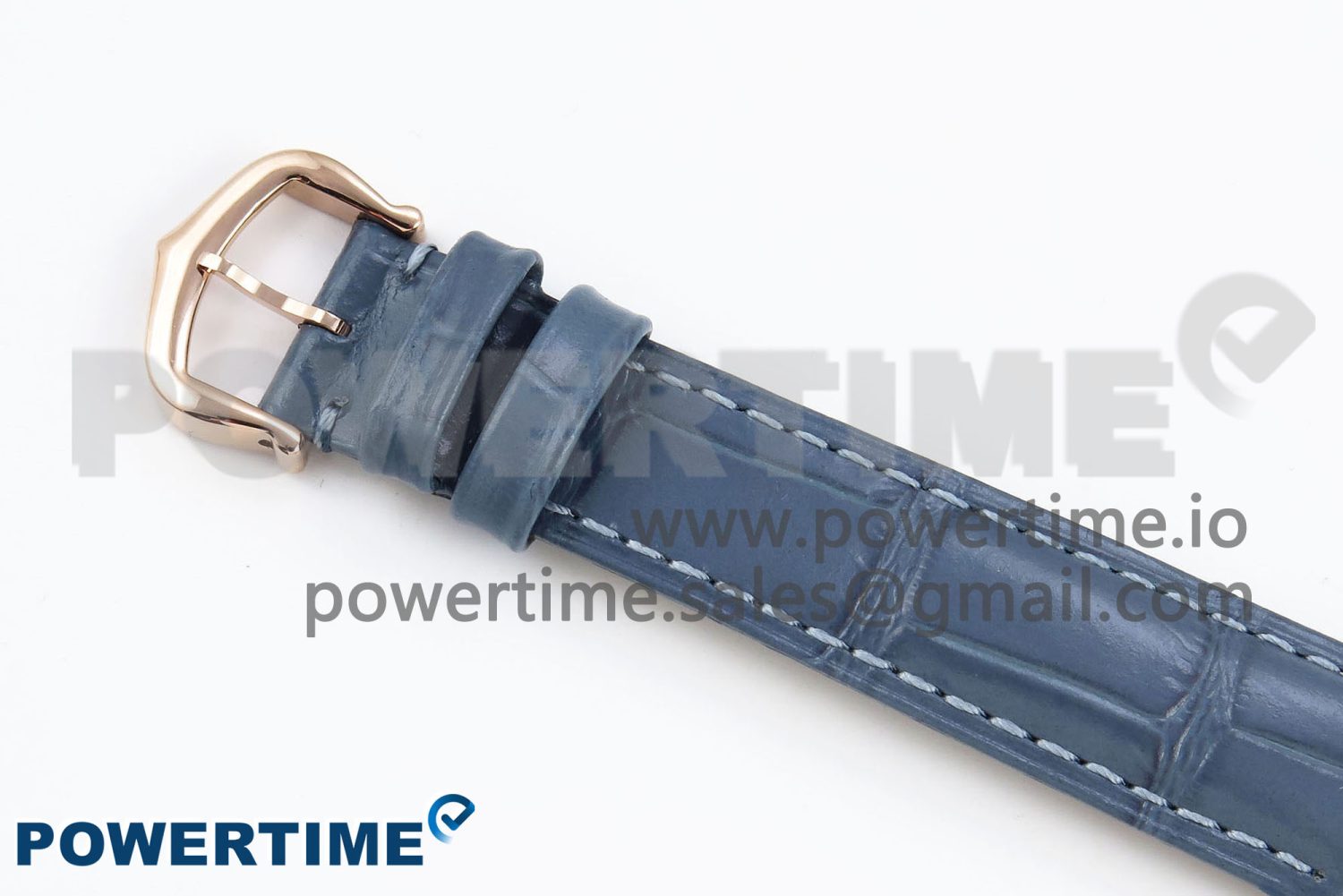 Ballon Bleu 33mm RG AF 1:1 Best Edition RG Dial Diamonds Bezel on Blue Leather Strap SEIKO NH05A - Image 6