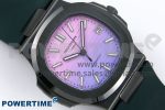 AET Nautilus 5711 Green Ceramic AMGF Best Edition Purple/Pink Dial on Green Rubber Strap MIYOTA 9015 - Image 3