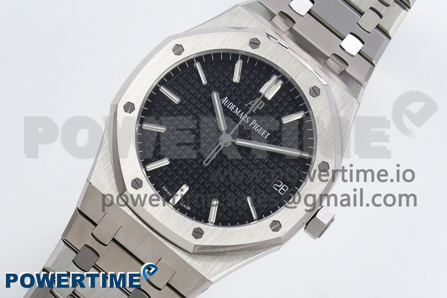 Royal Oak 41mm 15500 SS SF 1:1 Best Edition Black Dial on SS Bracelet SA4302 Super Clone - Image 2