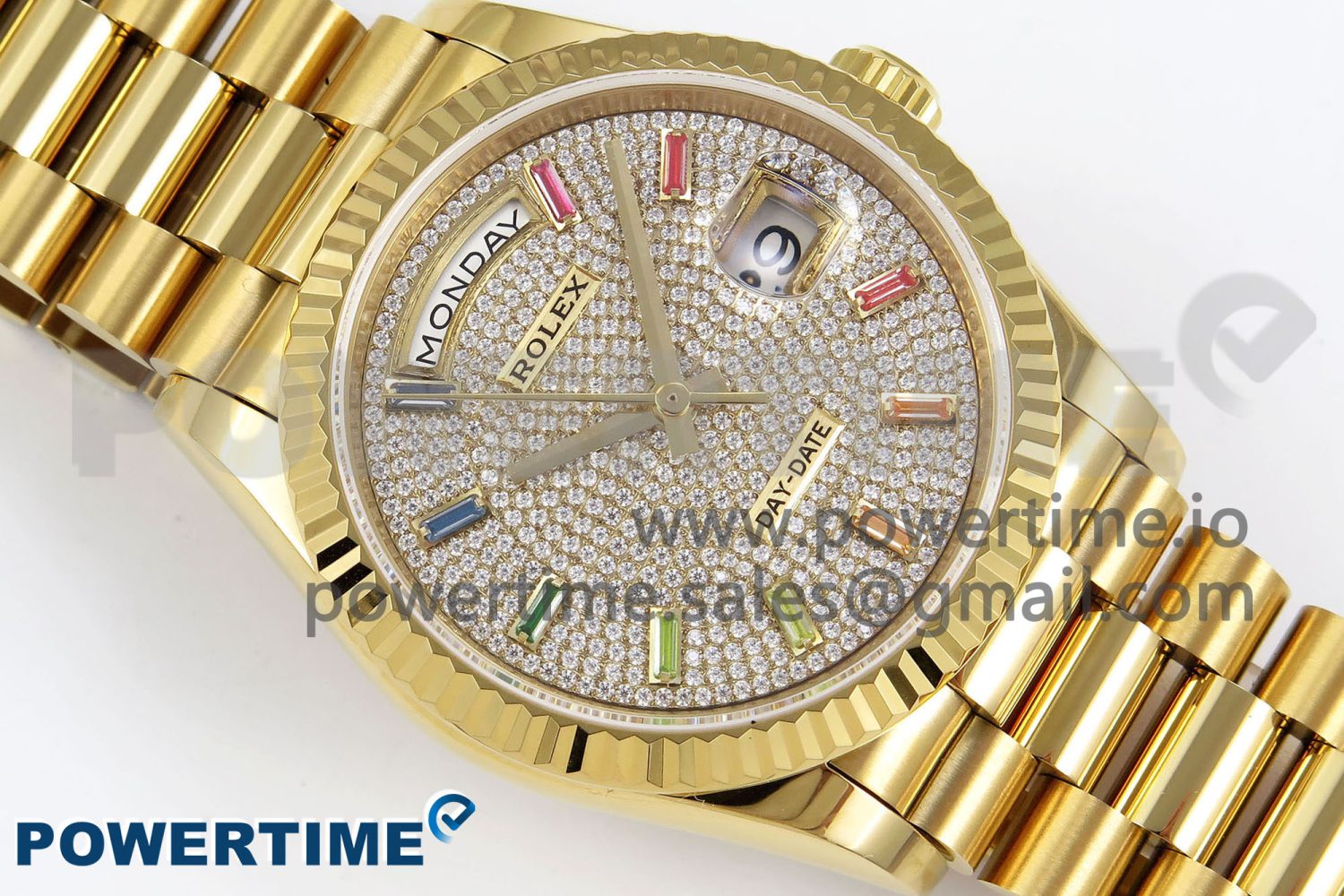 Day Date 36 YG TWSF Best Edition Diamonds Dial on YG Bracelet A2836 - Image 3