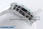 RM51 Transparent Tourbillon RMF Best Edition Tiger/Dragon Dial on White Rubber Strap - Image 7