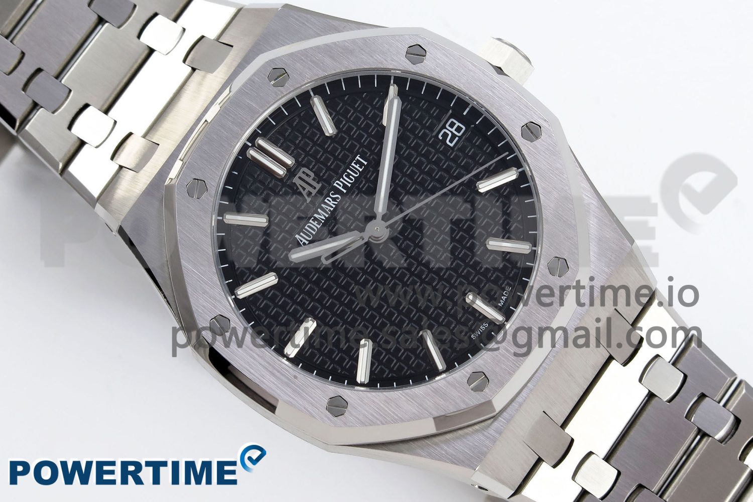 Royal Oak 41mm 15500 SS SF 1:1 Best Edition Black Dial on SS Bracelet SA4302 Super Clone - Image 3