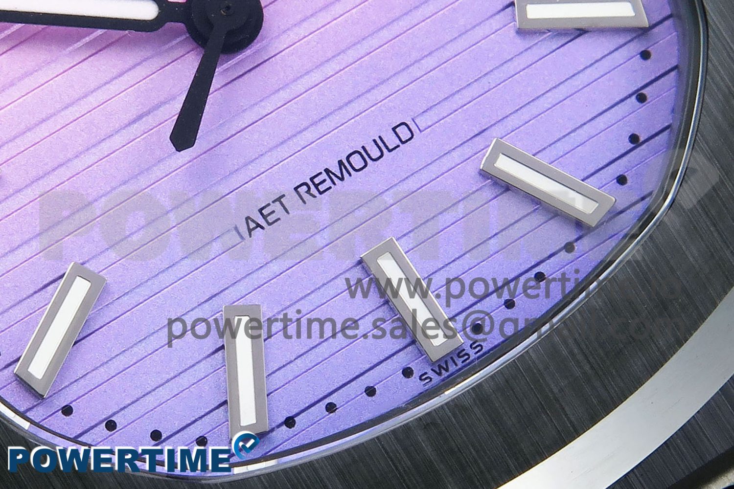 AET Nautilus 5711 Green Ceramic AMGF Best Edition Purple/Pink Dial on Green Rubber Strap MIYOTA 9015 - Image 5