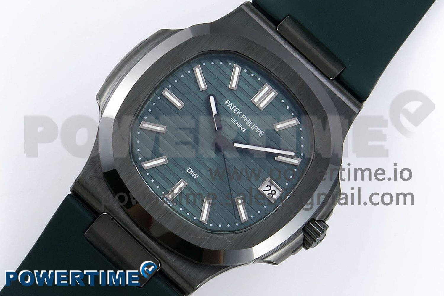 AET Nautilus 5711 Green Ceramic AMGF Best Edition Green Dial on Green Rubber Strap MIYOTA 9015 - Image 2