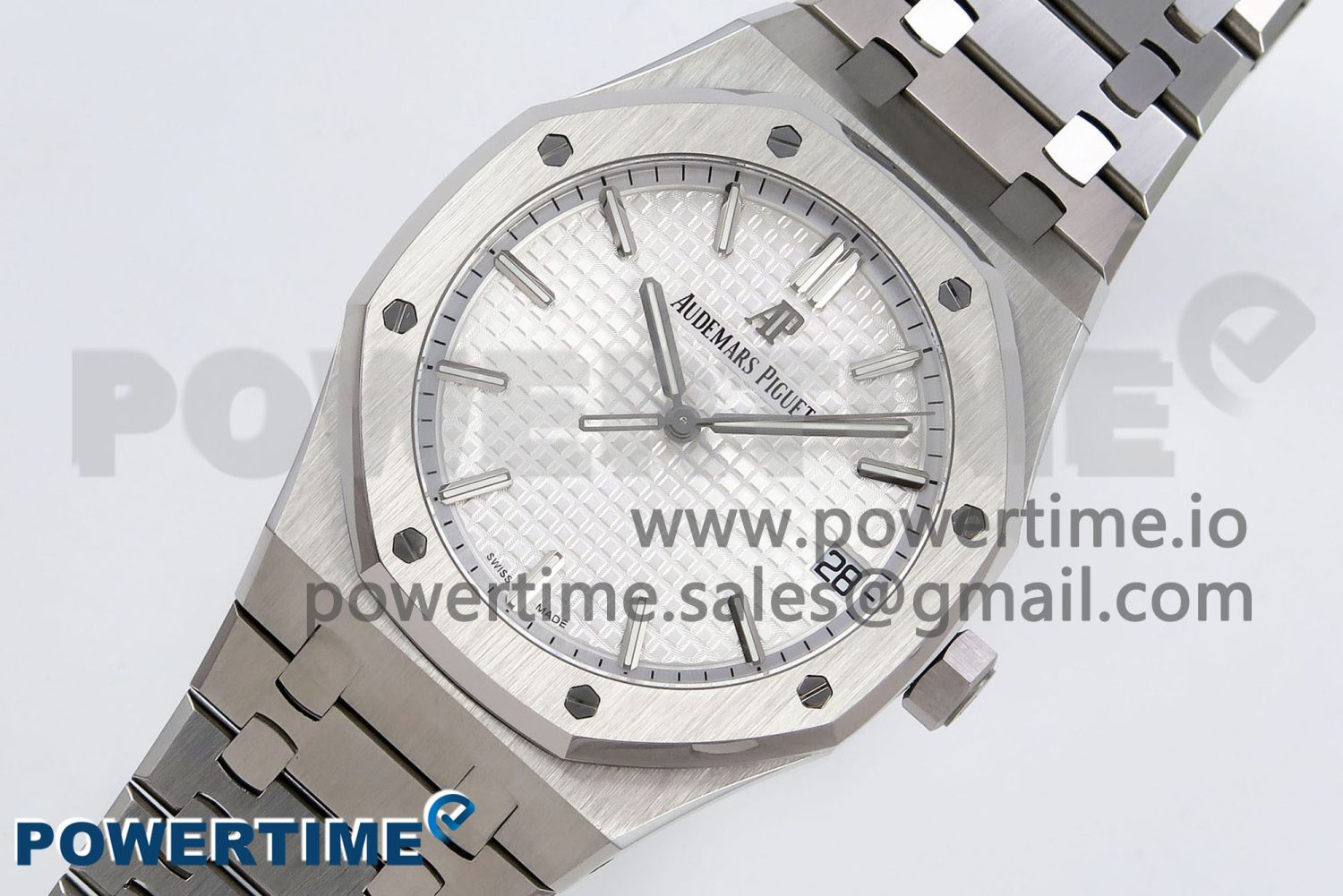 Royal Oak 41mm 15500 SS SF 1:1 Best Edition White Dial on SS Bracelet SA4302 Super Clone - Image 2