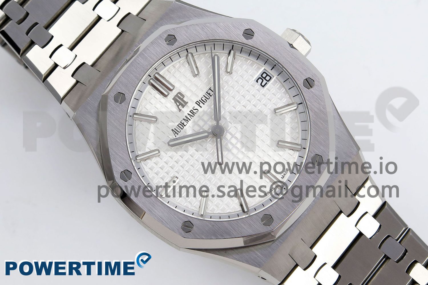 Royal Oak 41mm 15500 SS SF 1:1 Best Edition White Dial on SS Bracelet SA4302 Super Clone - Image 3