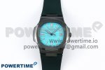 AET Nautilus 5711 Green Ceramic AMGF Best Edition Tiffany Blue Dial on Green Rubber Strap MIYOTA 9015