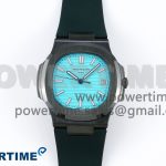 AET Nautilus 5711 Green Ceramic AMGF Best Edition Tiffany Blue Dial on Green Rubber Strap MIYOTA 9015
