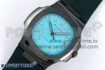 AET Nautilus 5711 Green Ceramic AMGF Best Edition Tiffany Blue Dial on Green Rubber Strap MIYOTA 9015 - Image 2