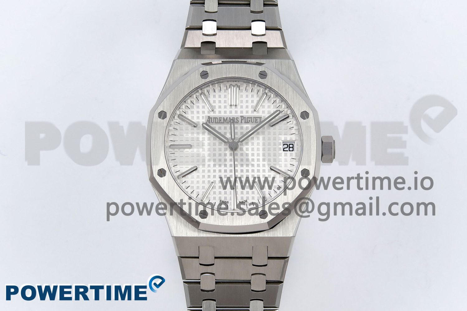 Royal Oak 41mm 15510 “50th Anniversary” SS SF 1:1 Best Edition White Dial on SS Bracelet SA4302 Super Clone - Image 1