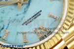 Day Date 36 YG TWSF Best Edition Blue Roman Diamonds Dial on YG Bracelet A2836 - Image 5