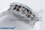 RM51 Transparent Tourbillon RMF Best Edition RG Tiger/Dragon Dial on White Rubber Strap - Image 6