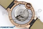 Ballon Bleu 33mm RG AF 1:1 Best Edition Silver Dial Diamonds Bezel on Black Leather Strap SEIKO NH05A - Image 11
