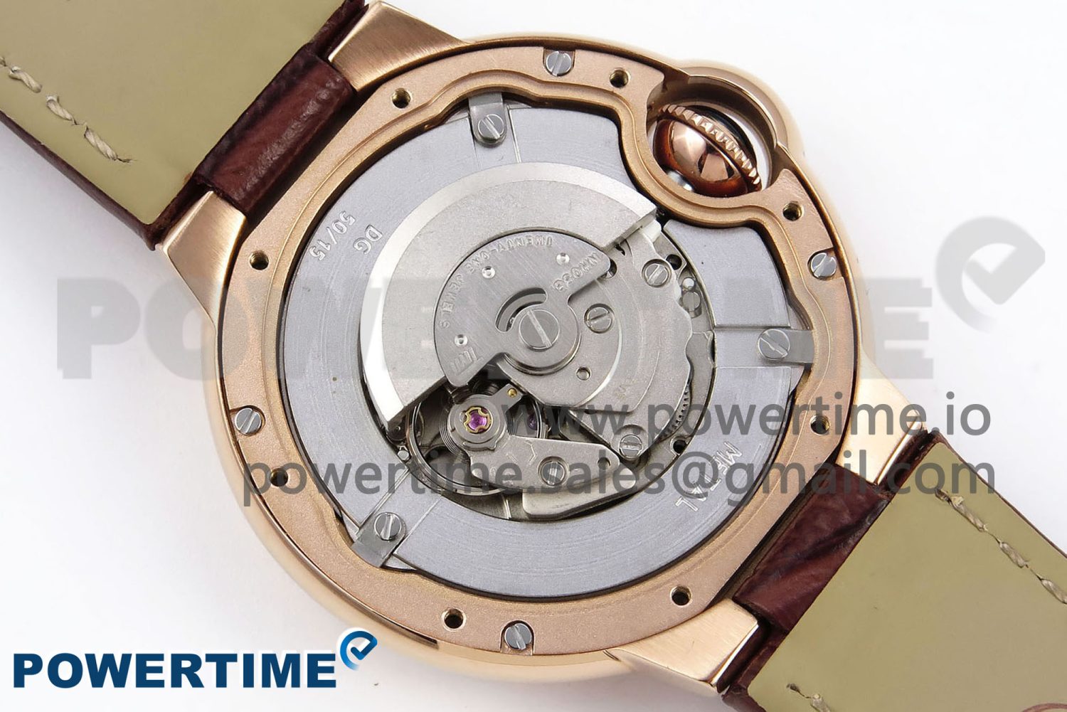 Ballon Bleu 33mm RG AF 1:1 Best Edition Silver Dial on Brown Leather Strap SEIKO NH05A - Image 11