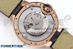 Ballon Bleu 33mm RG AF 1:1 Best Edition Silver Dial Diamonds Bezel on Black Leather Strap SEIKO NH05A - Image 12