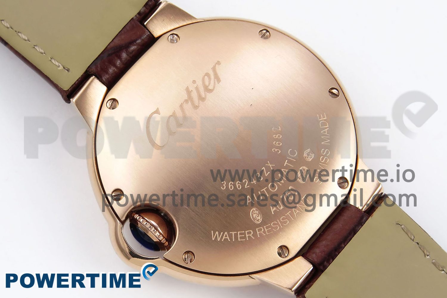 Ballon Bleu 33mm RG AF 1:1 Best Edition Silver Dial on Brown Leather Strap SEIKO NH05A - Image 10