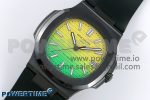 AET Nautilus 5711 Green Ceramic AMGF Best Edition Yellow/Green Dial on Green Rubber Strap MIYOTA 9015 - Image 2