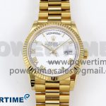 Day Date 36 YG TWSF Best Edition White Roman Dial on YG Bracelet A2836