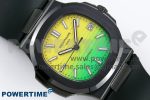 AET Nautilus 5711 Green Ceramic AMGF Best Edition Yellow/Green Dial on Green Rubber Strap MIYOTA 9015 - Image 3