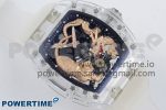 RM51 Transparent Tourbillon RMF Best Edition RG Tiger/Dragon Dial on Transparent Rubber Strap - Image 3