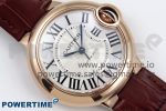 Ballon Bleu 33mm RG AF 1:1 Best Edition Silver Dial on Brown Leather Strap SEIKO NH05A - Image 3