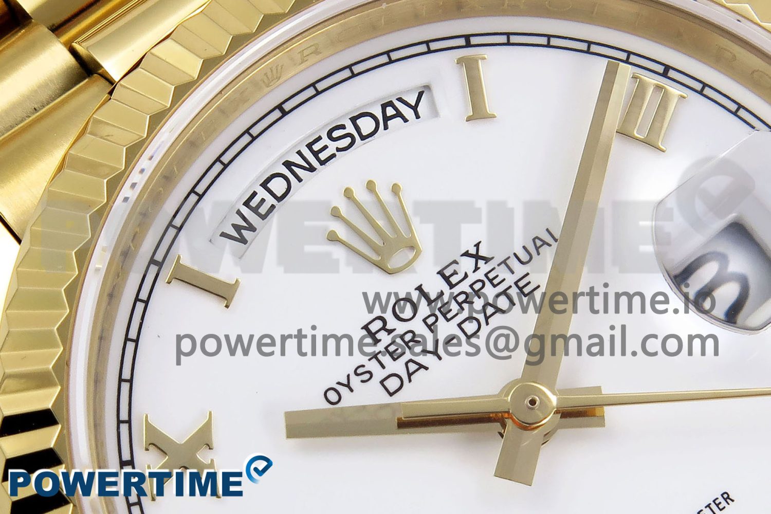 Day Date 36 YG TWSF Best Edition White Roman Dial on YG Bracelet A2836 - Image 4