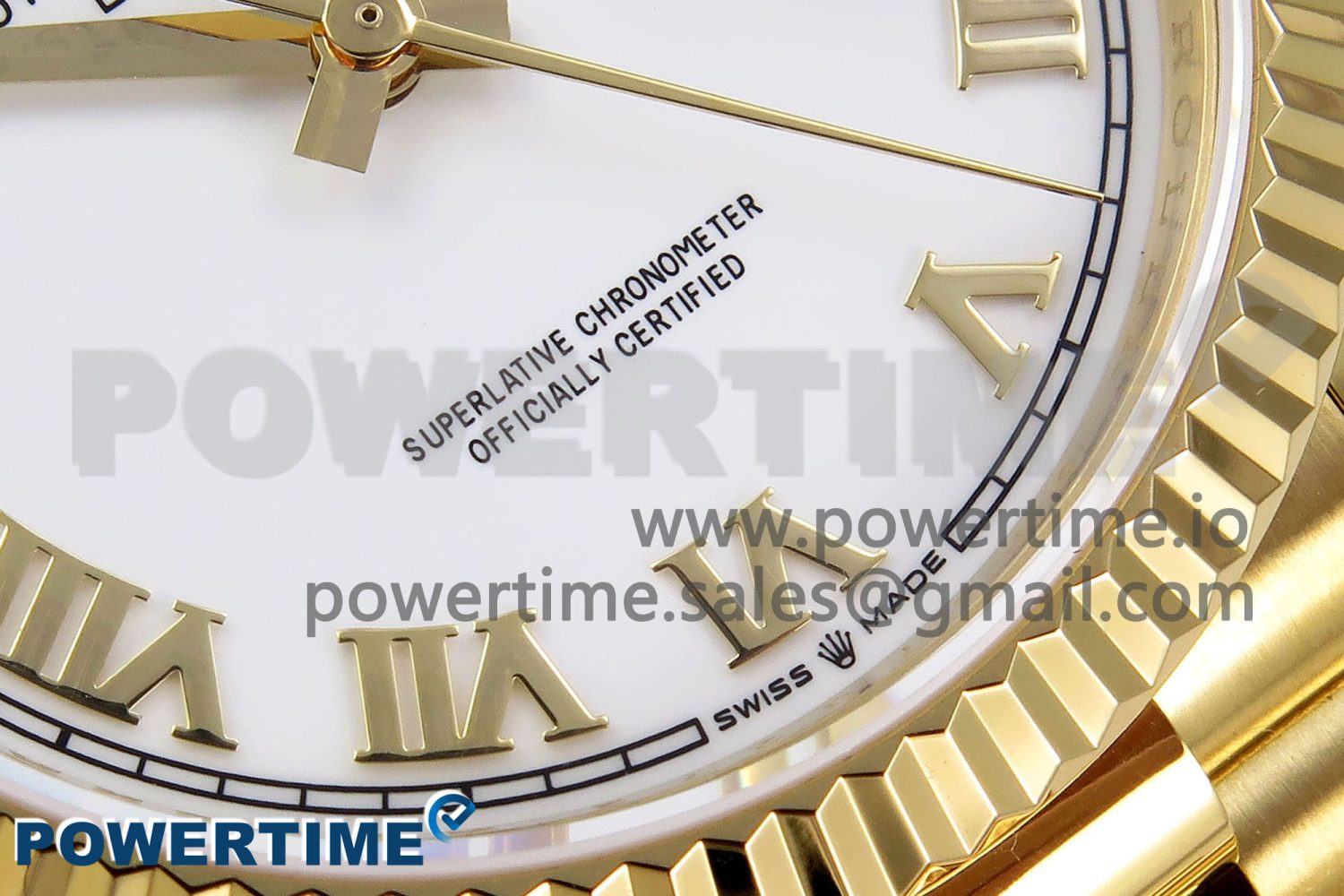 Day Date 36 YG TWSF Best Edition White Roman Dial on YG Bracelet A2836 - Image 5