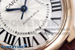 Ballon Bleu 33mm RG AF 1:1 Best Edition Silver Dial on Brown Leather Strap SEIKO NH05A - Image 5