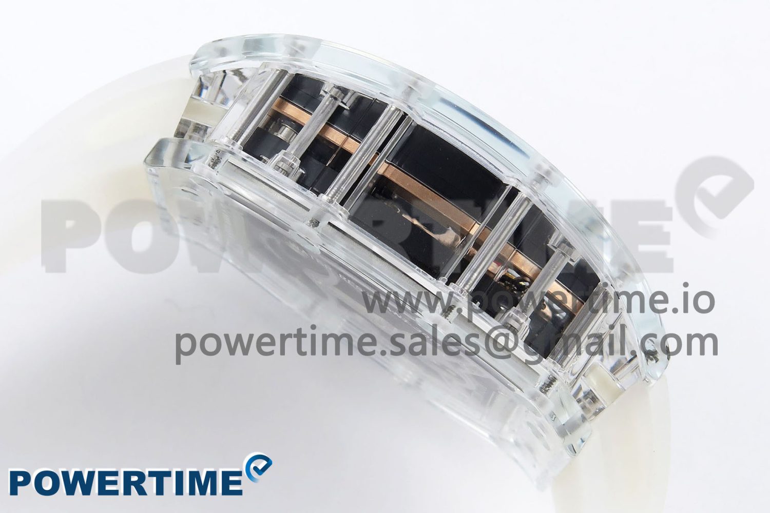 RM51 Transparent Tourbillon RMF Best Edition RG Tiger/Dragon Dial on Transparent Rubber Strap - Image 7