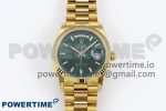Day Date 36 YG TWSF Best Edition Green Dial on YG Bracelet A2836