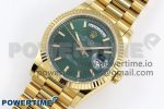 Day Date 36 YG TWSF Best Edition Green Dial on YG Bracelet A2836 - Image 2