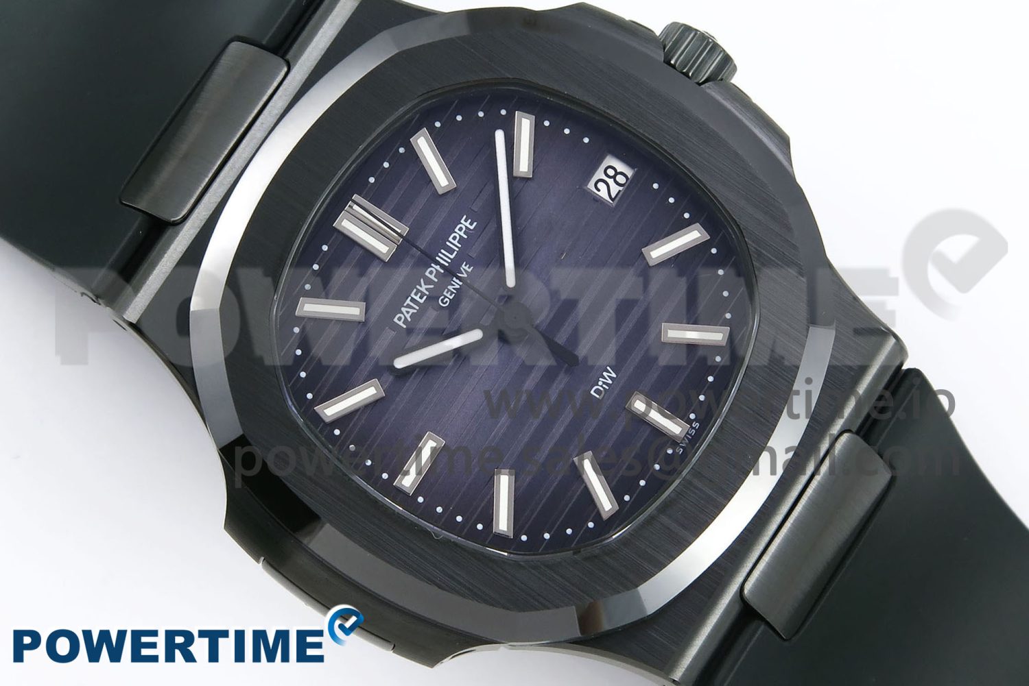 AET Nautilus 5711 Green Ceramic AMGF Best Edition Blue Dial on Green Rubber Strap MIYOTA 9015 - Image 3