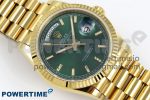 Day Date 36 YG TWSF Best Edition Green Dial on YG Bracelet A2836 - Image 3