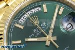Day Date 36 YG TWSF Best Edition Green Dial on YG Bracelet A2836 - Image 4