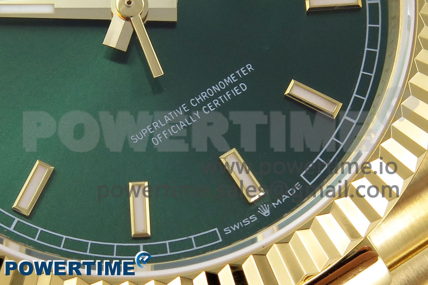 Day Date 36 YG TWSF Best Edition Green Dial on YG Bracelet A2836 - Image 5