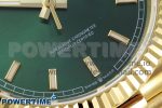 Day Date 36 YG TWSF Best Edition Green Dial on YG Bracelet A2836 - Image 5