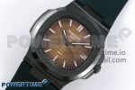 AET Nautilus 5711 Green Ceramic AMGF Best Edition Brown Dial on Green Rubber Strap MIYOTA 9015 - Image 2