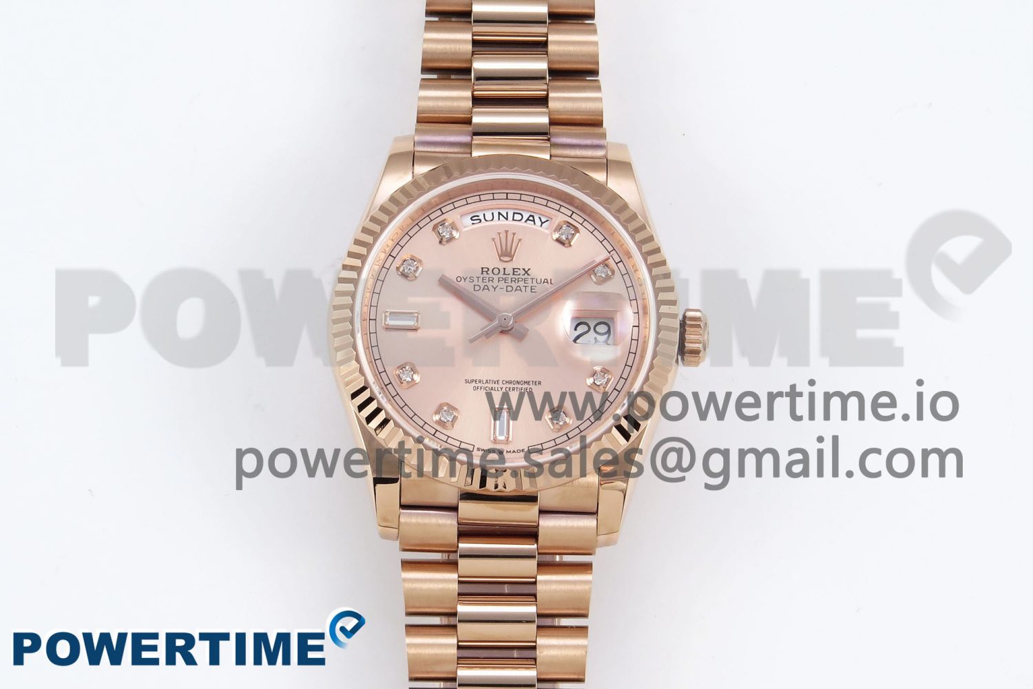 Day Date 36 RG TWSF Best Edition RG Diamonds Dial on RG Bracelet A2836 - Image 1