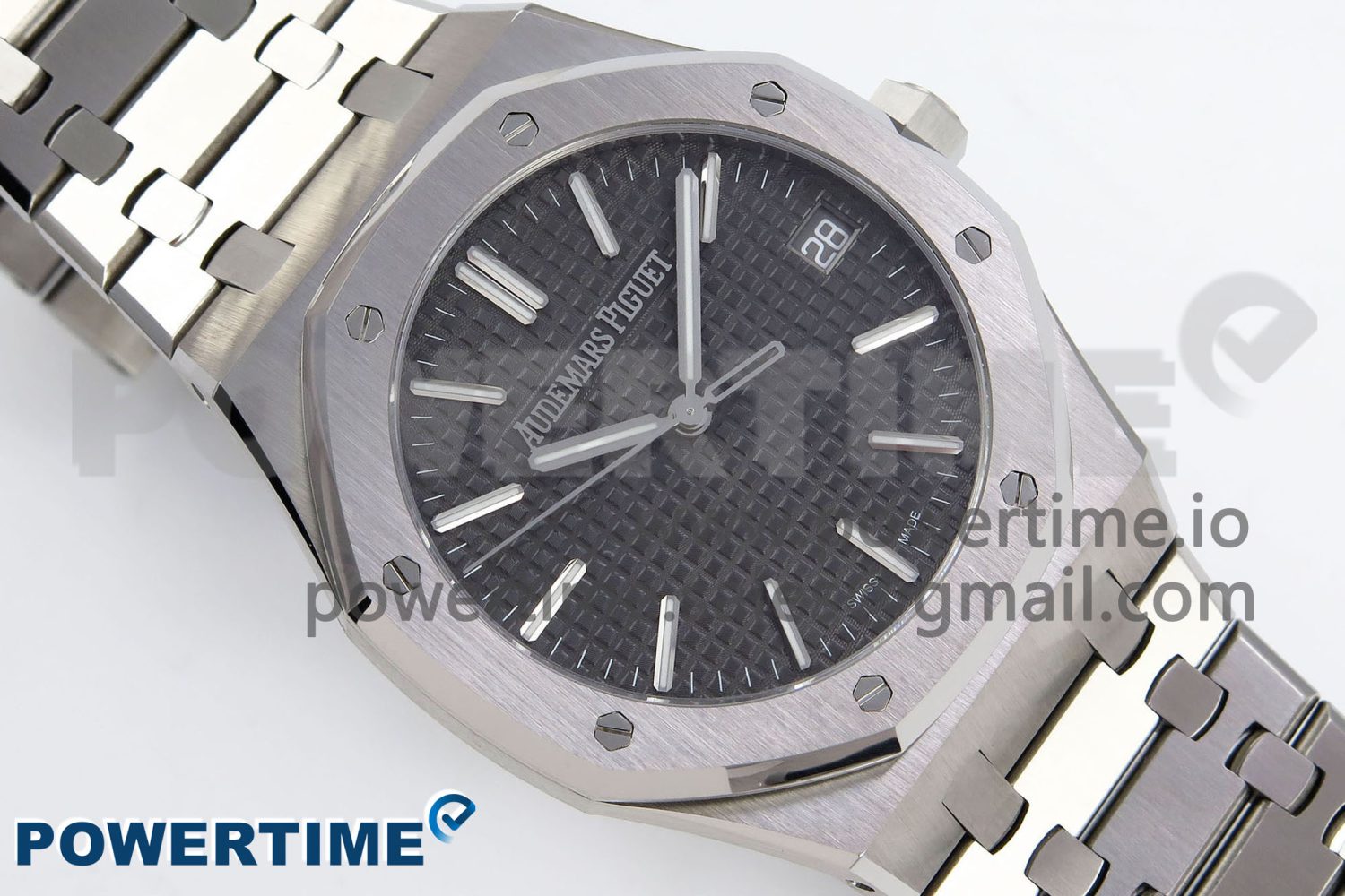 Royal Oak 41mm 15510 “50th Anniversary” SS SF 1:1 Best Edition Gray Dial on SS Bracelet SA4302 Super Clone - Image 3