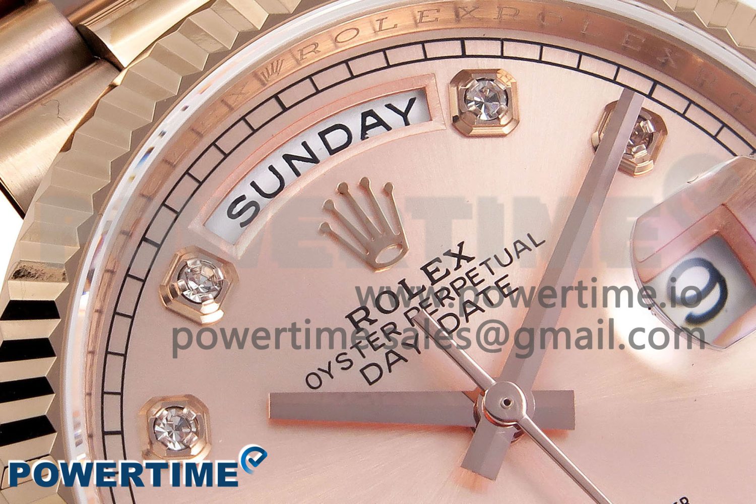 Day Date 36 RG TWSF Best Edition RG Diamonds Dial on RG Bracelet A2836 - Image 4