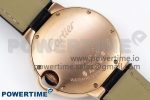 Ballon Bleu 33mm RG AF 1:1 Best Edition Silver Dial Diamonds Bezel on Black Leather Strap SEIKO NH05A - Image 8
