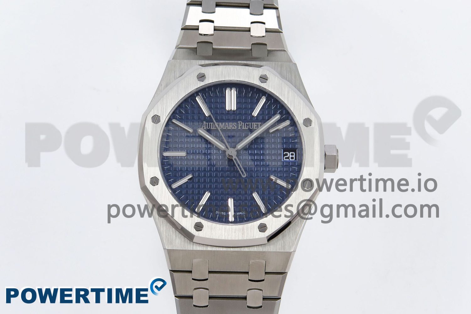 Royal Oak 41mm 15510 “50th Anniversary” SS SF 1:1 Best Edition Blue Dial on SS Bracelet SA4302 Super Clone - Image 1