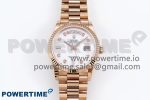 Day Date 36 RG TWSF Best Edition White Diamonds Dial on RG Bracelet A2836